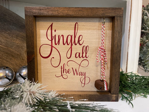 Jingle All The Way With Bell Framed