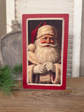 Canvas Santa with Hat Large