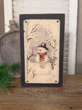 Canvas Snowman Large