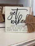 Get Naked Just Kidding: Shelf/Tiered Tray Sign